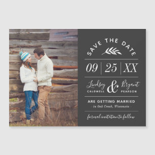 Modern Rustik Typography Photo Save the Date