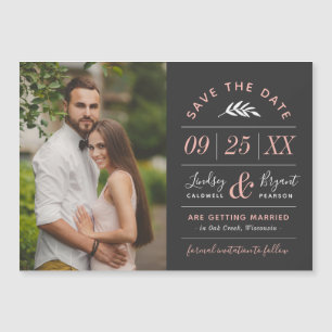 Modern Rustik Typography Photo Save the Date