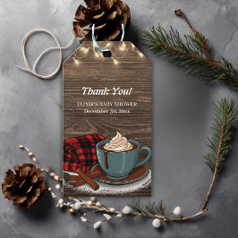 Modern Rustik Varm Choklad Kaffevärmare Babykalas Presentetikett