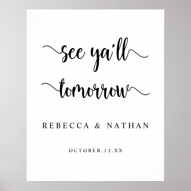 Modern Rustik, Vi ses alla imorgon Poster (Framsidan)