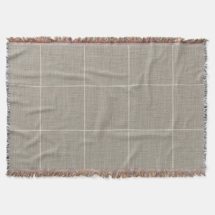 Modern Rustik Windows-fönsterruta, inlagt Linen-Gr Filt