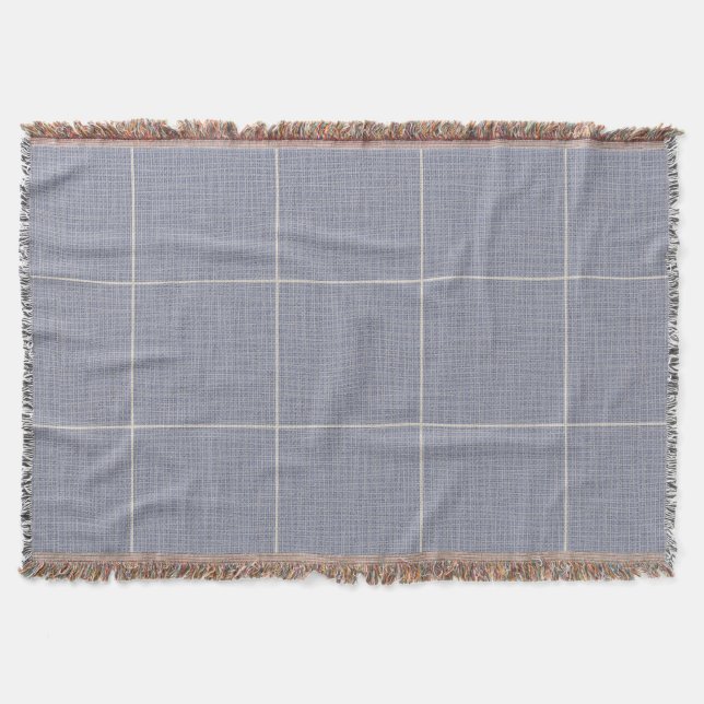 Modern Rustik Windows-fönsterruta, ritad Linen Blu Filt (Framsidan)