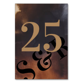 Modern Rusty Art Big Monogram fet, enkelt Bröllop Bordsnummer