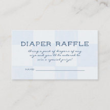 Modern Rutig Baby Shower Blöja Lotteri