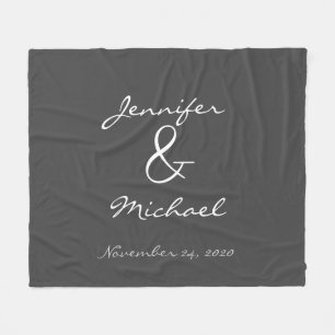 Modern rytm och gyttja par bröllop fleecefilt