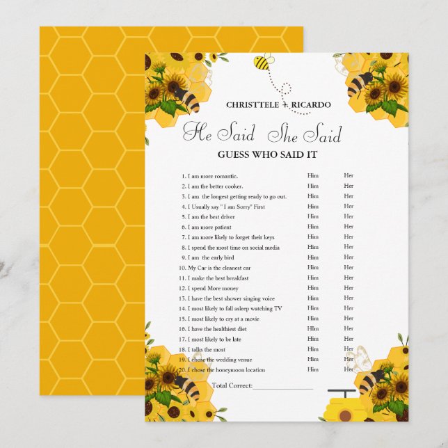 Modern sa att hon sa Möhippa-spelkort Meddelande (Fram/baksida)