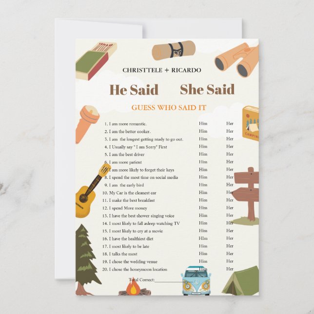 Modern sa att hon sa Möhippa-spelkort Meddelande (Framsida)