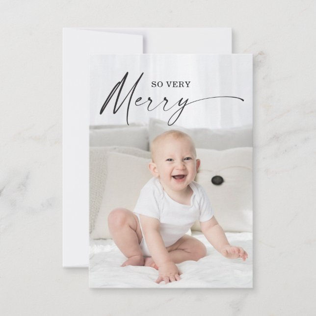 Modern så pass mycket God jul-fotokort Tack Kort (Framsida)