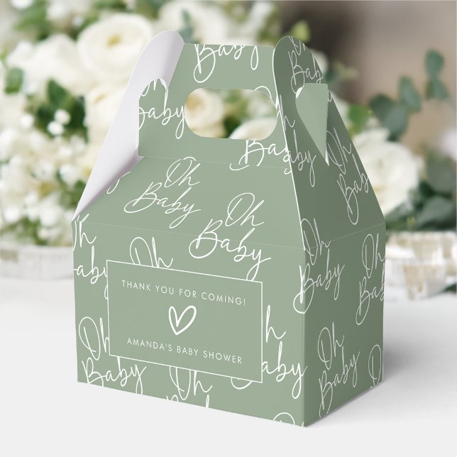 Modern saage Oh Baby Simple Baby Shower Gable Presentaskar (Skapare uppladdad)