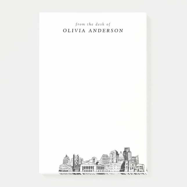 Modern Sacramento Professionell Gift Personlig Post-it Block (Framsida)