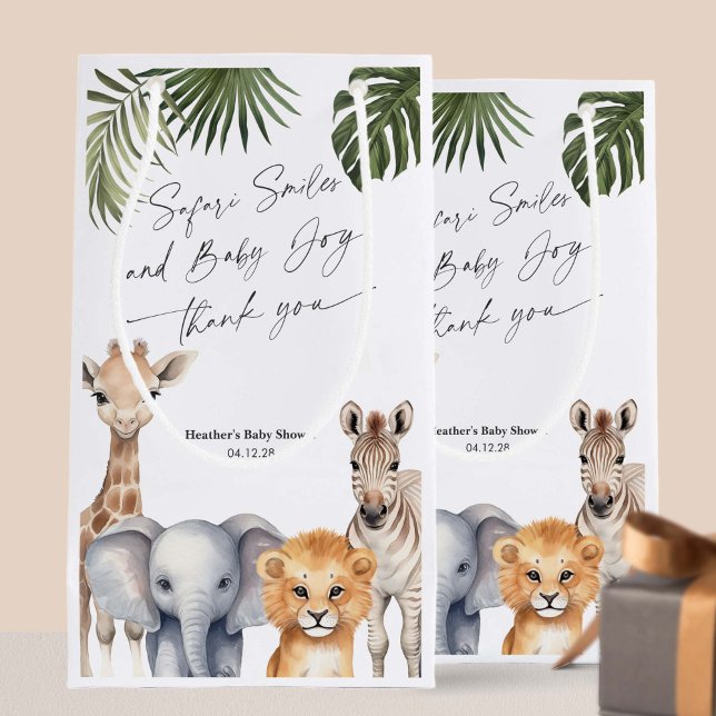 Modern Safari Animals Pojke Shower gynnar Goodie (Safari Animals, baby Boy SHower Goodie Bag favors.)
