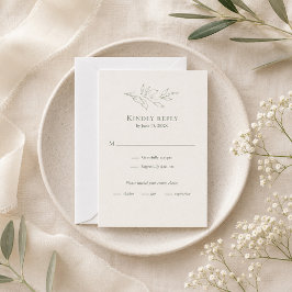 Modern Sage Botanisk RSVP-kort OSA Kort