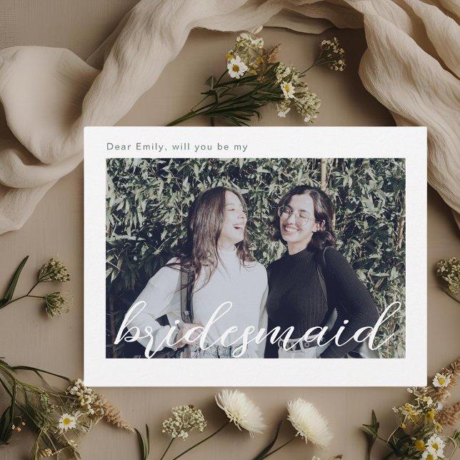 Modern Sage Foliage Bridesmaid Frieri kort (Skapare uppladdad)