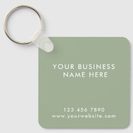 Modern Sage Green QR Code Business Promotional Nyckelring