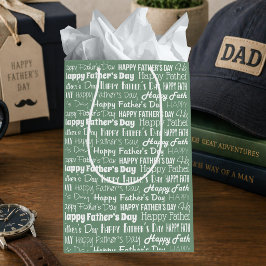 Modern Sage Green White Typography Father’s Day