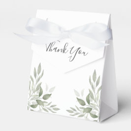 Modern Sage Greenery Botanical Wedding Favor Box Presentaskar