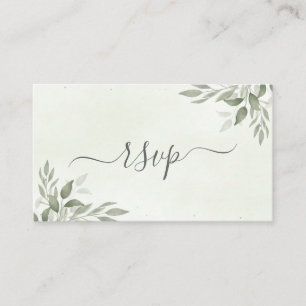 Modern Sage Greenery Bröllop RSVP Inneslutande Kor Tilläggskort