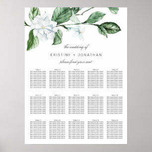 Modern Sage Greenery Wandey Blommigt Bröllop Sitta Poster