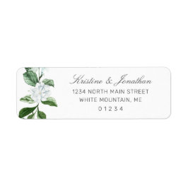 Modern Sage Greenery Wandey Blommigt Returadress Returadress Etikett