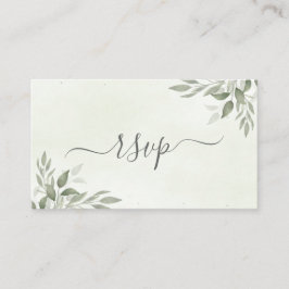 Modern Sage Greenery Wedding RSVP Enclosure Card Tilläggskort