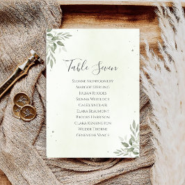 Modern Sage Greenery Wedding Seating Plan Card Inbjudningar