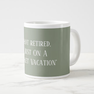 Modern Sage Grön Rolig Rolig Uttalande Pension Jumbo Mugg