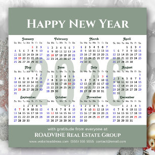 Modern Sage Grönt 2025 Calendar Business Magnetic
