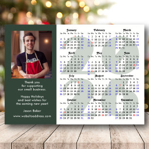 Modern Sage Grönt 2025 Calendar Photo Magnetic