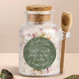 Modern Sage Grönt Body & Bath Product Watersecure Klistermärke