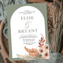 Modern Sage Grönt Boh Arch Blommigt Bröllop