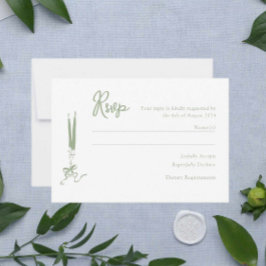 Modern Sage Grönt Bröllop OSA Card