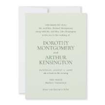 Modern Sage Grönt Elegant bröllop