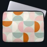 Modern Sage-Grönt i Mönster i den  Orangen i mitte Laptop Fodral<br><div class="desc">Retro i mitten av århundradet moderna mönster - abstraktens geometriska former - minimalistisk grönt för mönster,   rosa,  Orange och krämvit.</div>