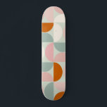 Modern Sage-Grönt i Mönster i den  Orangen i mitte Mini Skateboard Bräda 18,5 Cm<br><div class="desc">Retro i mitten av århundradet moderna mönster - abstraktens geometriska former - minimalistiskt mönster-sädesgree,   rosa,  Orange och krämvitt.</div>