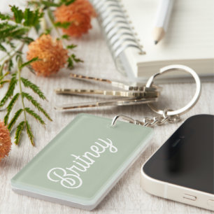 Modern Sage Grönt Personlig Monogram och Namn