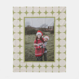 Modern Sage Grönt Photo, enkelt, medelårhundradets Fleecefilt