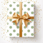 Modern Sage Grönt Polka dots Mönster Presentpapper<br><div class="desc">Modern Sage Grönt Polka dots Mönster Wrapping Papper.</div>