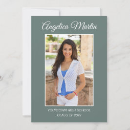 Modern Sage Grönt Studenten 3 fotoklass 2022