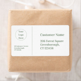 Modern Sage Grönt White Business Fraktsedel