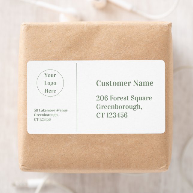 Modern Sage Grönt White Business Fraktsedel (Insitu)