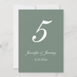 Modern Sage Grönt White Script Bröllop