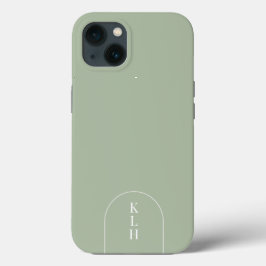 Modern Sage Monogrammed