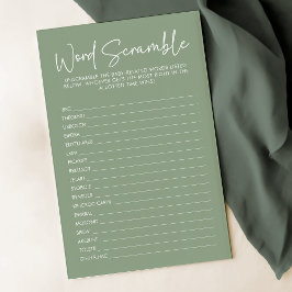 Modern Sage Oh Baby Simple Ord Scramble Game