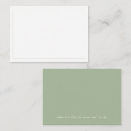 Modern Sage Simple Gräns från Desk-budgeten Anteckningskort