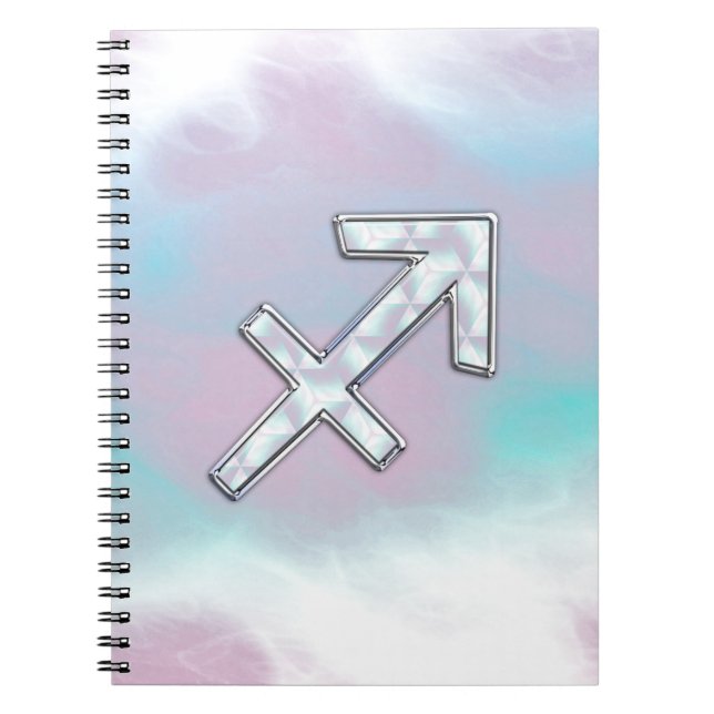 Modern Sagittarius Zodiac Mor i Pearl Stil Anteckningsbok Med Spiral (Framsidan)