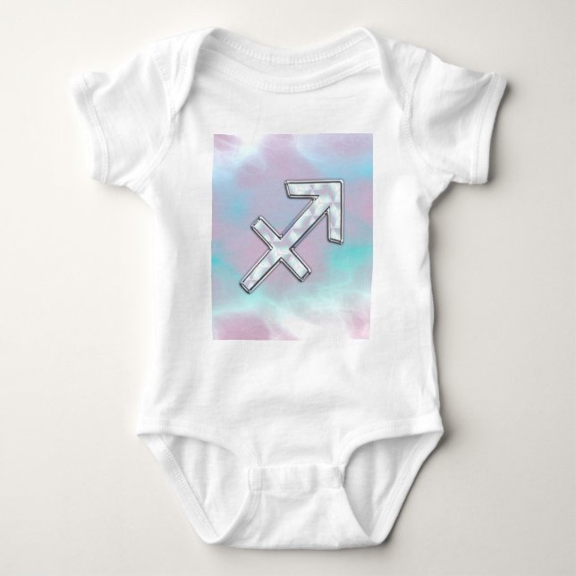 Modern Sagittarius Zodiac Mor i Pearl Stil T-shirt (Framsida)