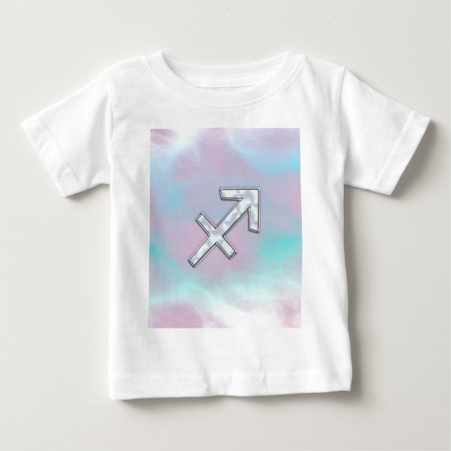 Modern Sagittarius Zodiac Mor i Pearl Stil Tee (Framsida)