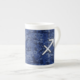 Modern Sagittarius Zodiac Sign Navy Digital Camo Benporslin Mugg