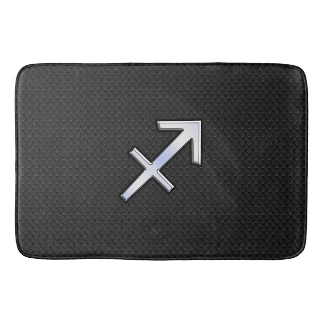 Modern Sagittarius Zodiac-tecken på Snake Skin Badrumsmatta (Framsidan)