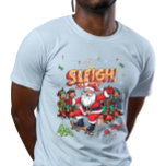 Modern sajt jultomten och besättningen hela dagen t shirt<br><div class="desc">Få redo till Sleigh hela dagen med en modern jultomt med vår stil-t-shirt. Det är lite av en avvikelse från de traditionella julviberna, och vi tror att ni kommer att tycka om det. Den här tomten splittrar helgdagarna på sin skateboard med sina kallaste älvar som rockar mini-skotrar. Den här skjortan...</div>
